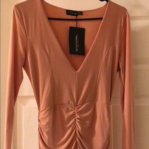 Pink scrunched dress